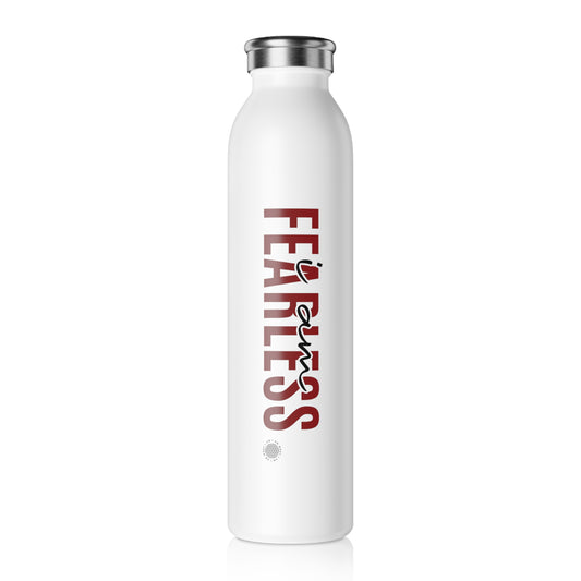 I Am Fearless 20 oz water bottle white