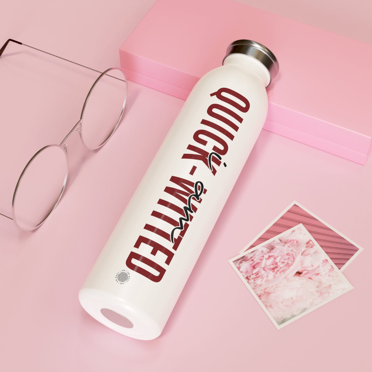 I Am Quick-Witted 20 oz water bottle white