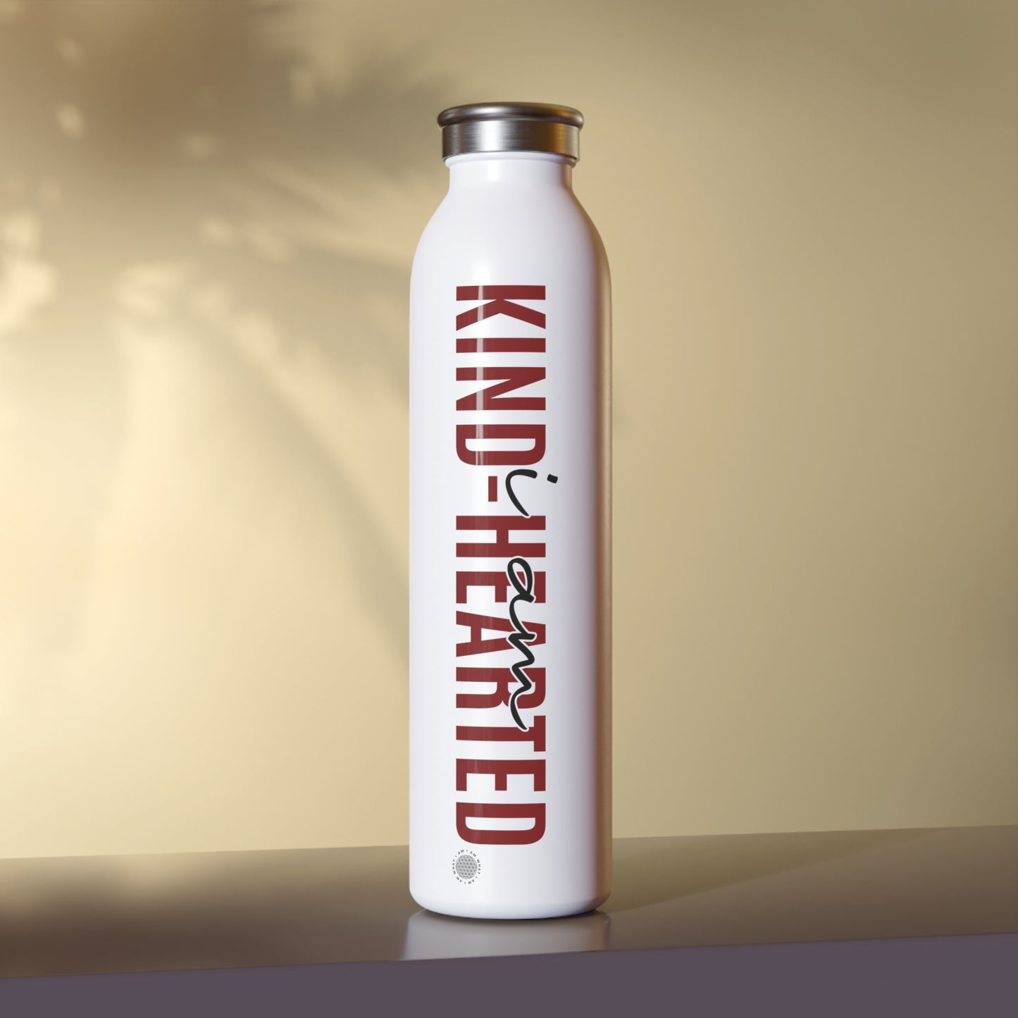 I Am Kind- Hearted 20 oz water bottle white