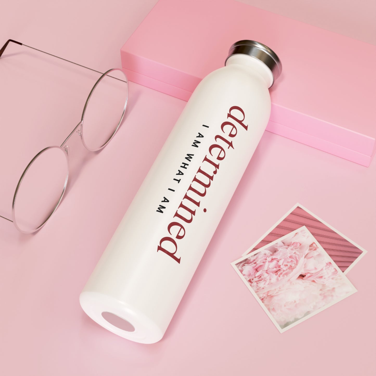 Determined Affirmation Slim Water Bottle