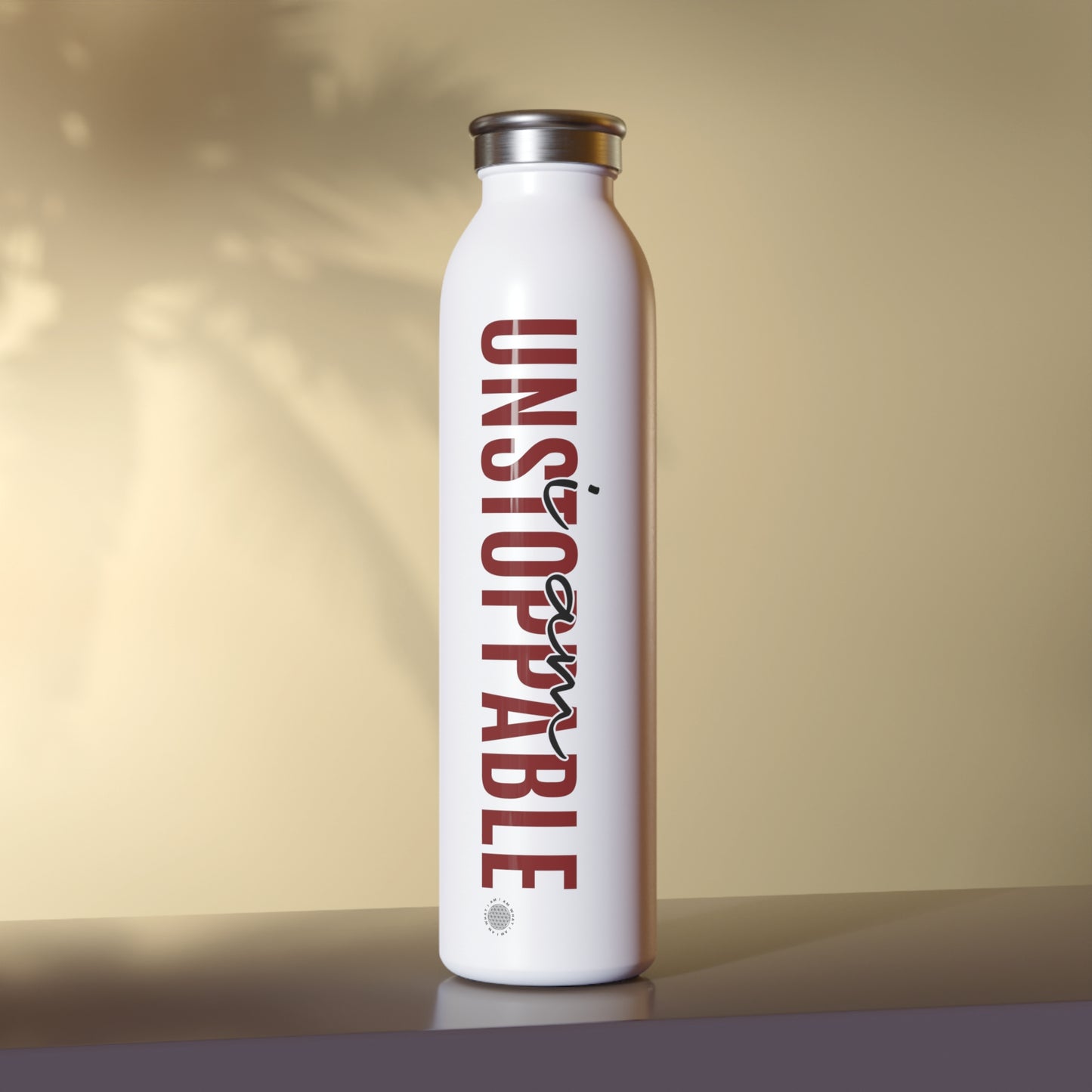Our I Am Unstoppable affirmation water bottle is perfect for reminding you that nothing will get in your way. Motivational quotes are great to keep you on track. This personalized water bottle was designed to become a creator’s favorite canvas of expression.