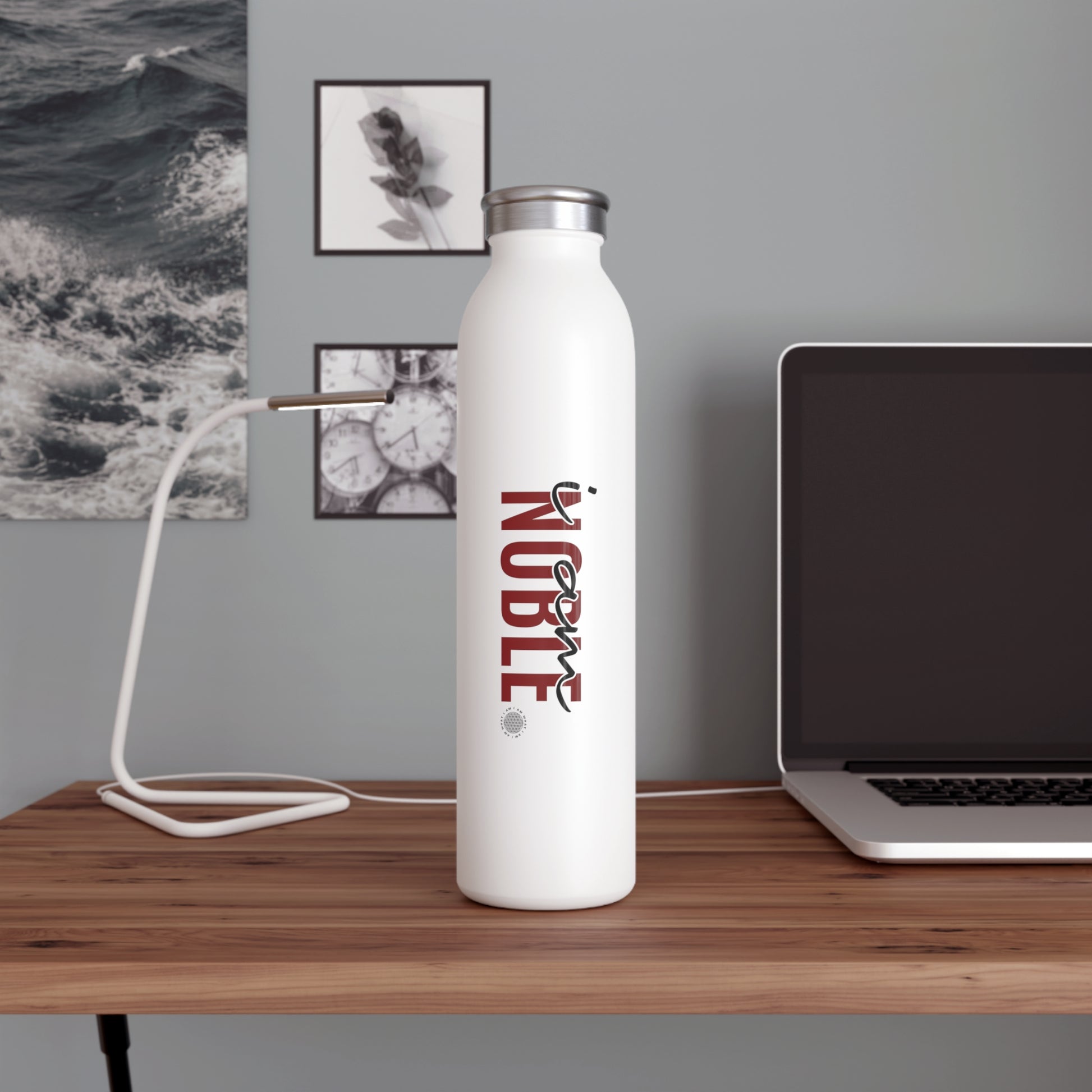 Our I Am Noble affirmation water bottle is one of our positive affirmations for mental health. Positive thinking keeps our mindset happy and healthy. This personalized water bottle was designed to become a creator’s favorite canvas of expression.