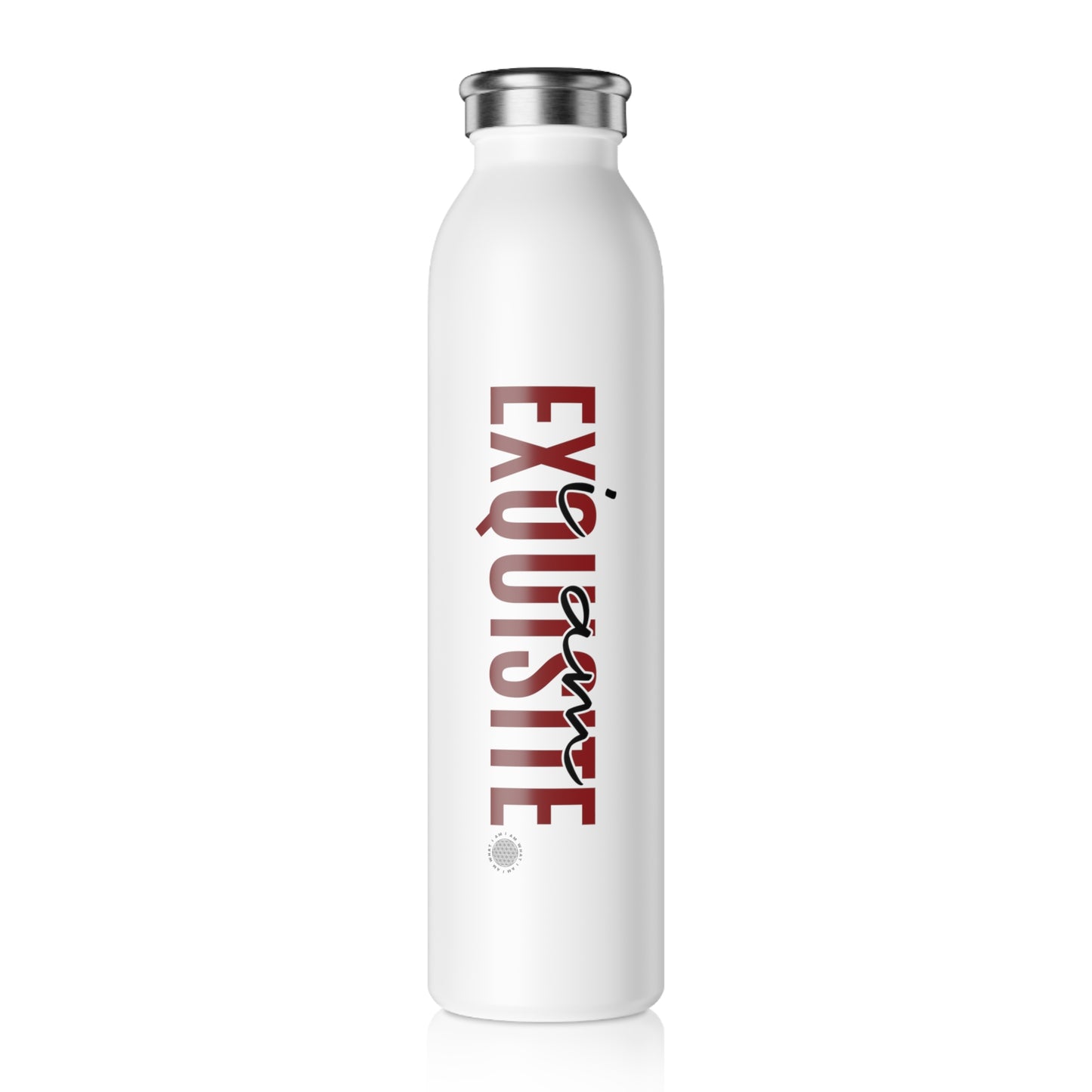 I Am Exquisite 20 oz water bottle white