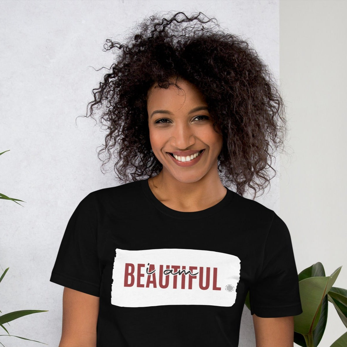 I Am Beautiful Adult Unisex T-Shirt black