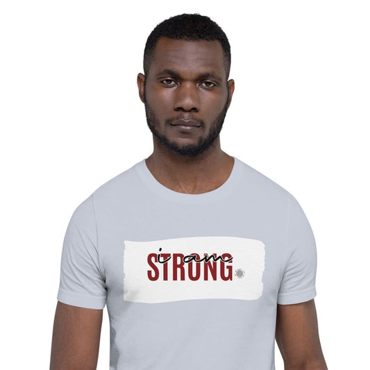 I Am Strong Adult Unisex T-Shirt blue