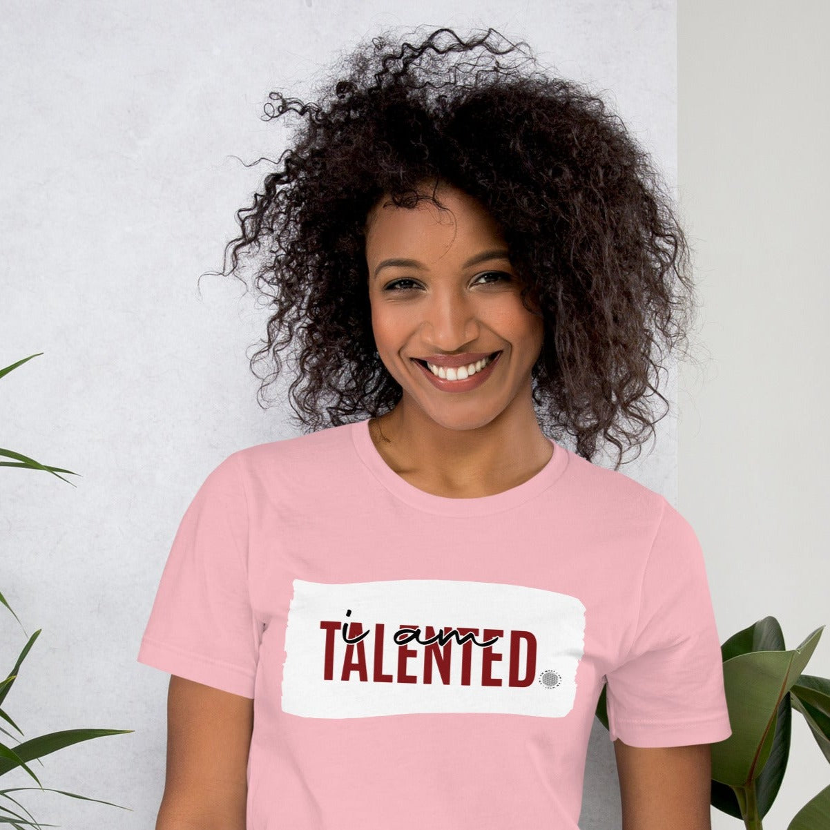 I Am Talented Adult Unisex T-Shirt pink