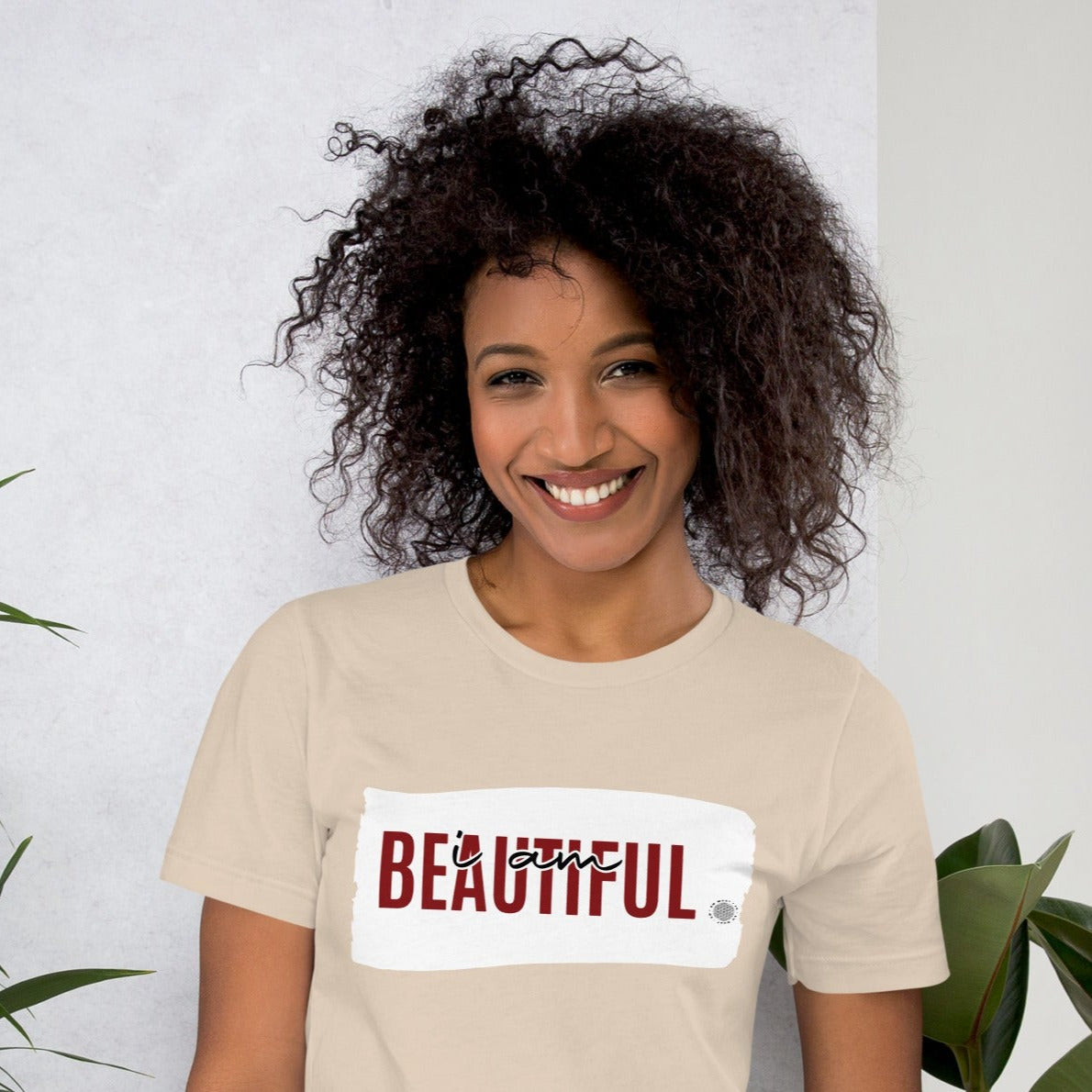 I Am Beautiful Adult Unisex T-Shirt tan