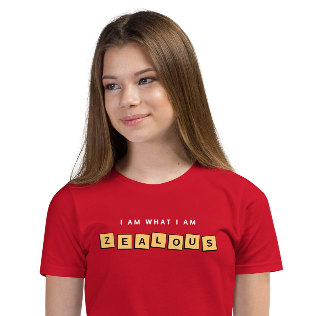 I am Zealous red youth t-shirt