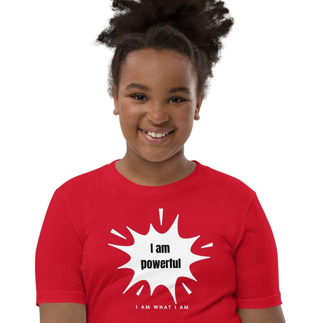 i am powerful youth tee red