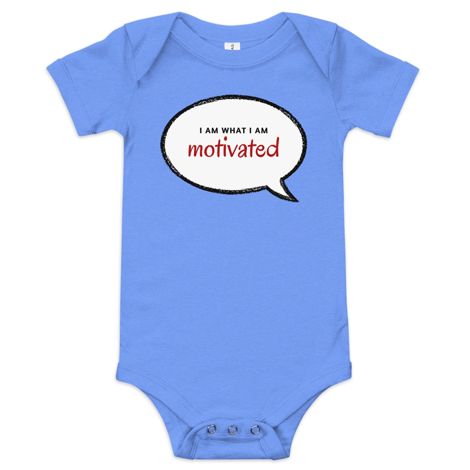 Motivated baby one piece blue