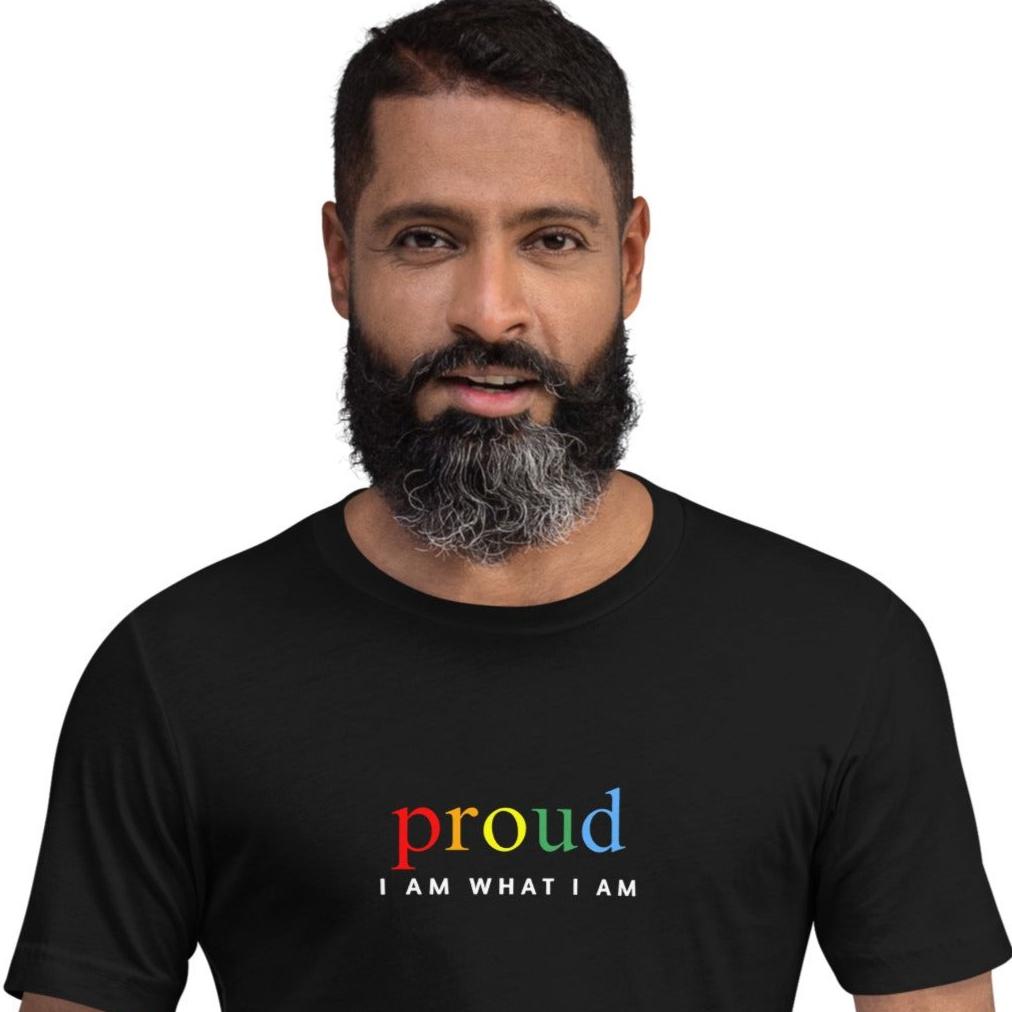 Proud adult unisex t-shirt black