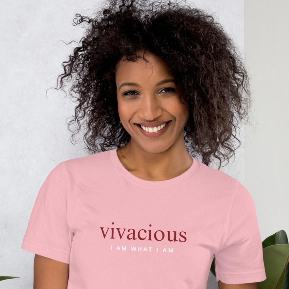 Vivacious unisex adult t-shirt pink