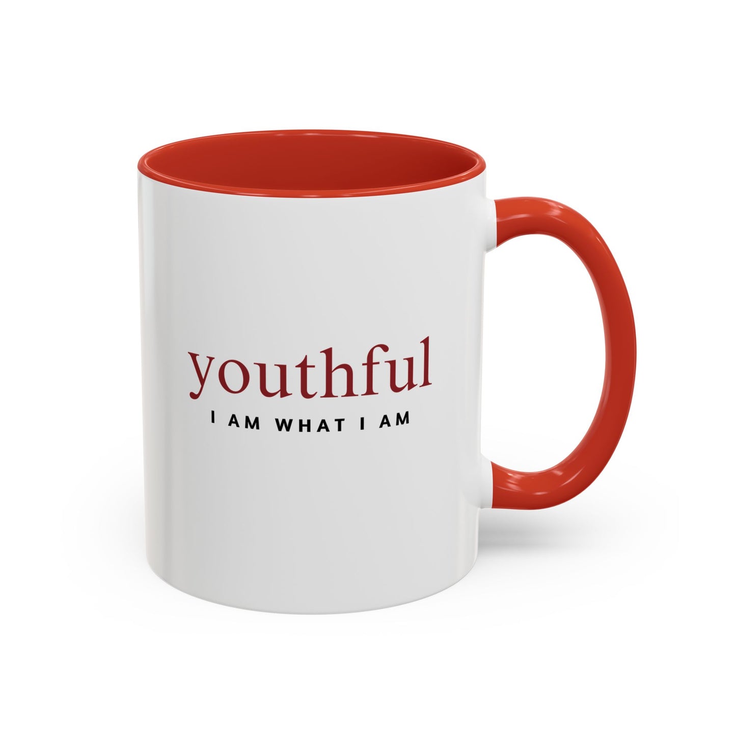 red and white youthful 11 oz mug