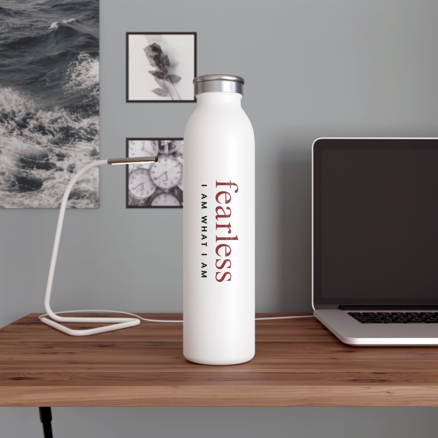 Fearless Affirmation Slim Water Bottle