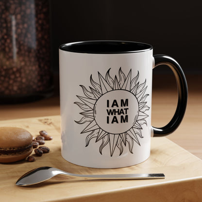 black and white i am what i am 11 oz mug