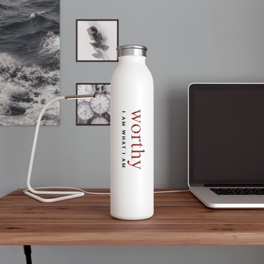 Worthy Affirmation Slim Water Bottle