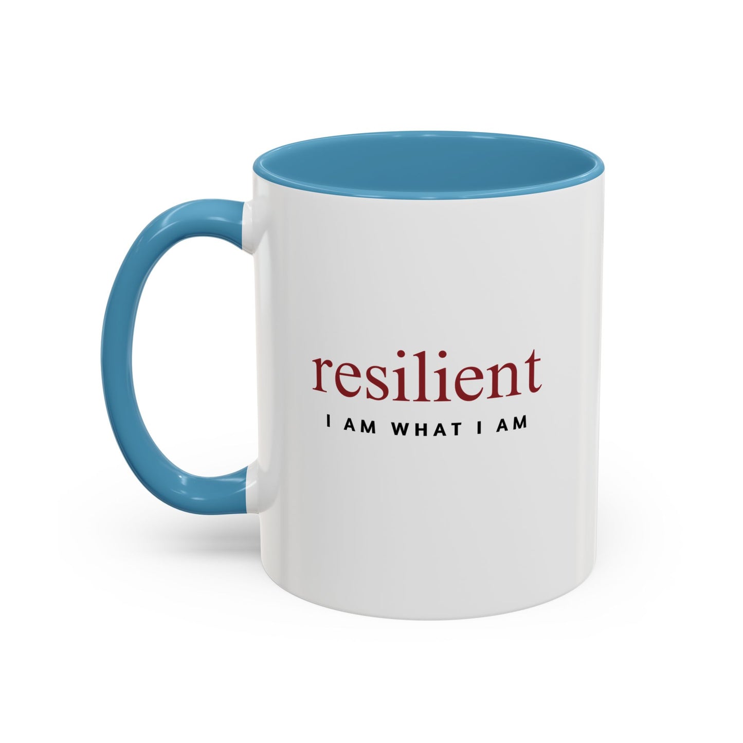 blue and white resilient 11 oz mug