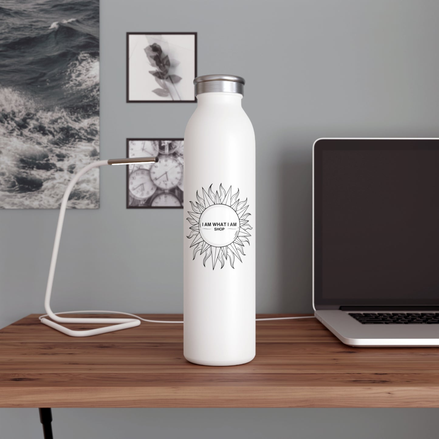 IAWIA Logo Slim Water Bottle