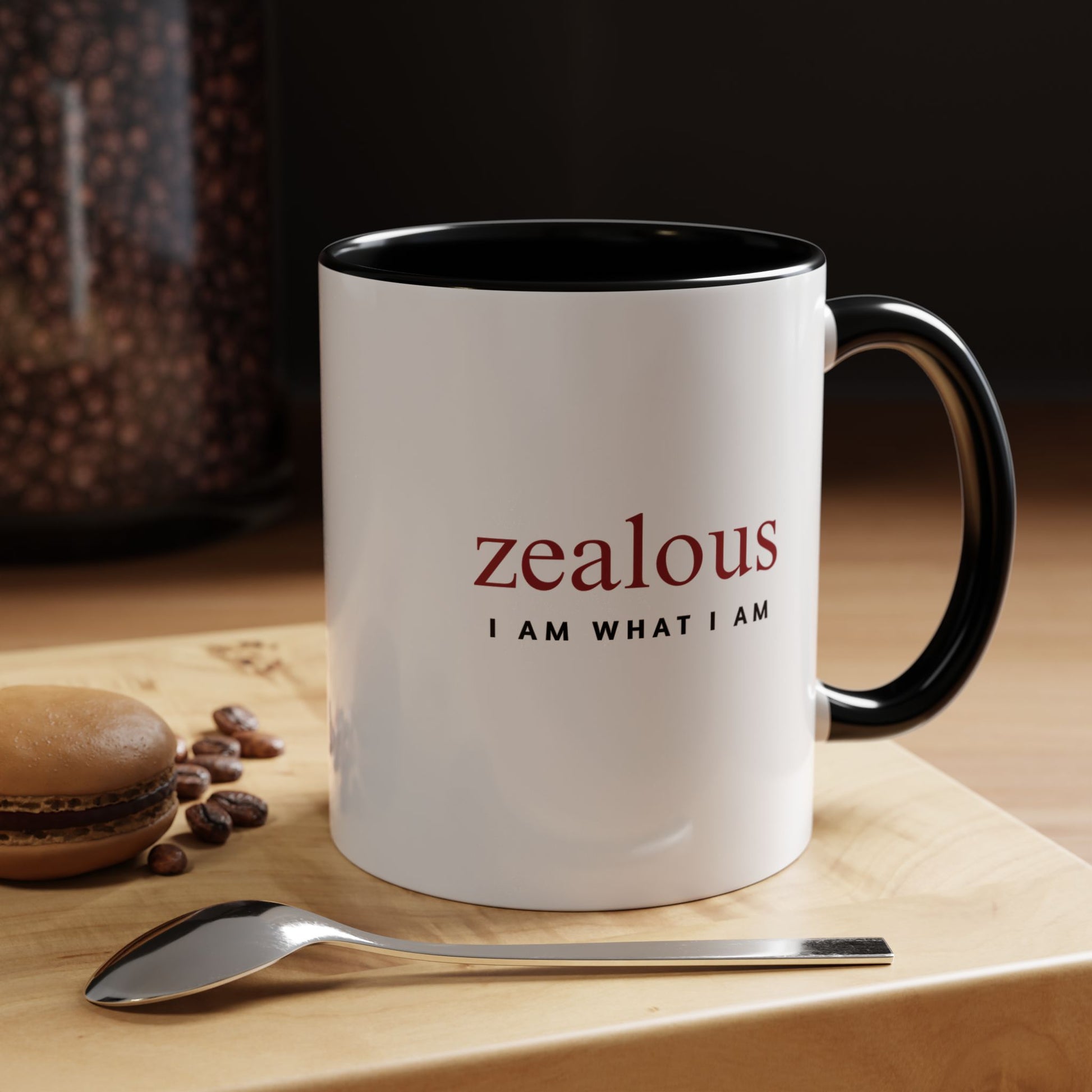 black and white zealous 11 oz mug