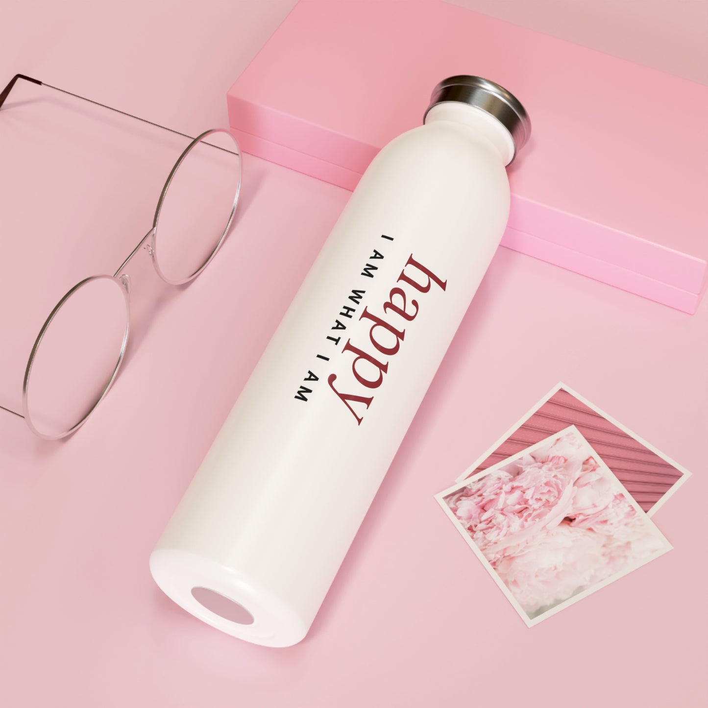 Happy Affirmation Slim Water Bottle