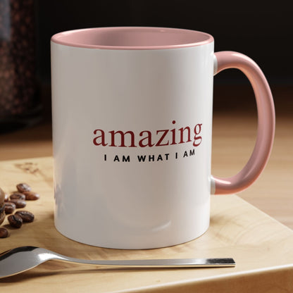 pink and white amazing 11 oz mug