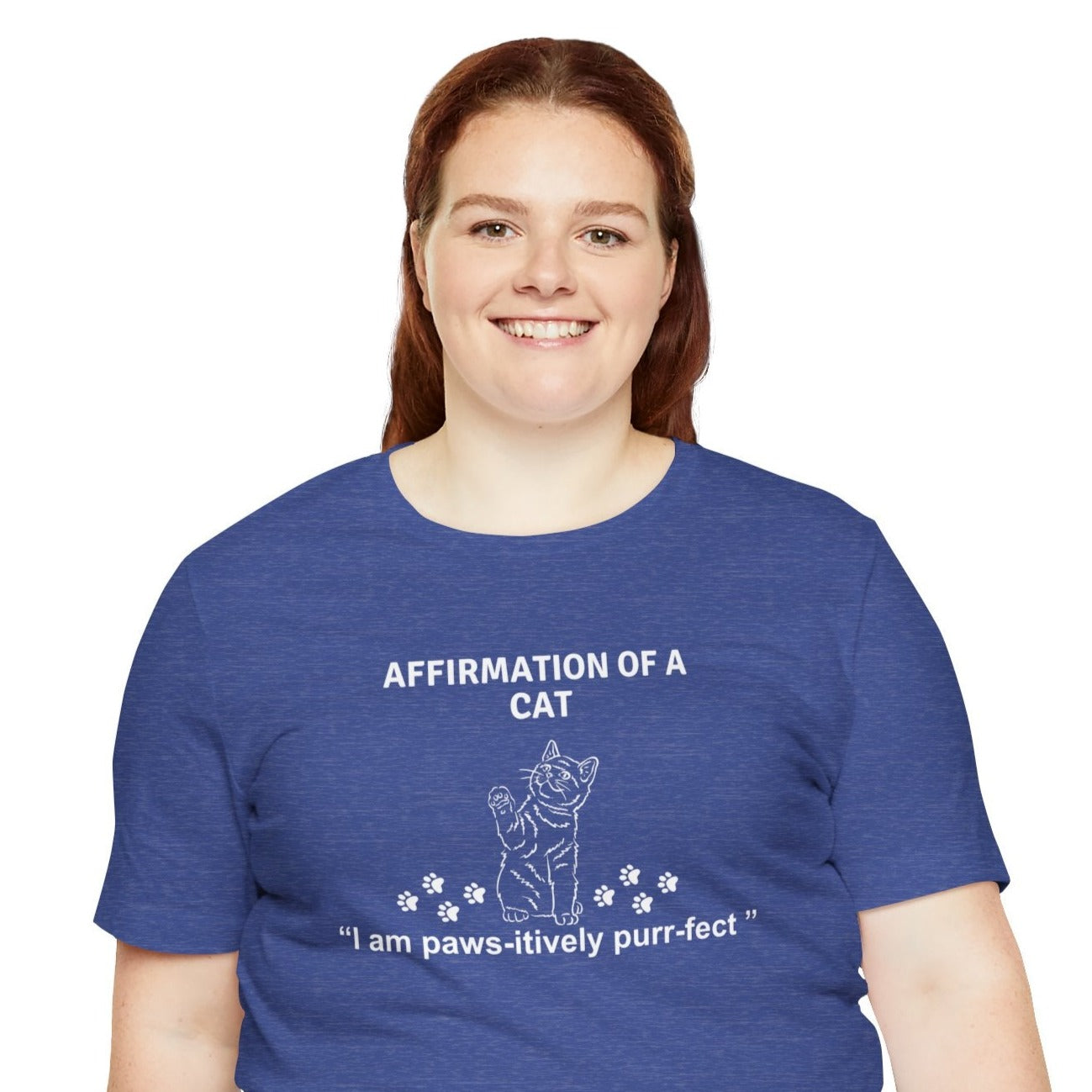affirmation of a cat unisex t-shirt blue