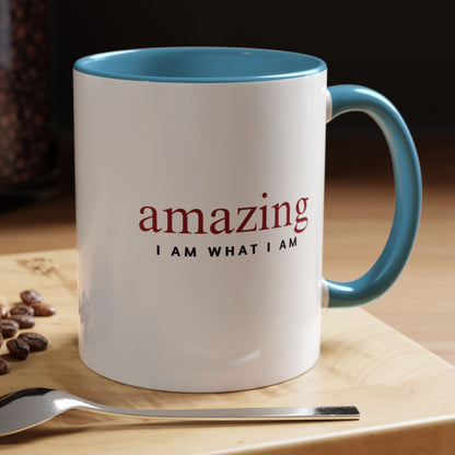 blue and white amazing 11 oz mug