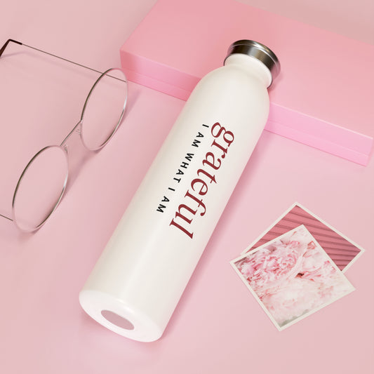 Grateful Affirmation Slim Water Bottle