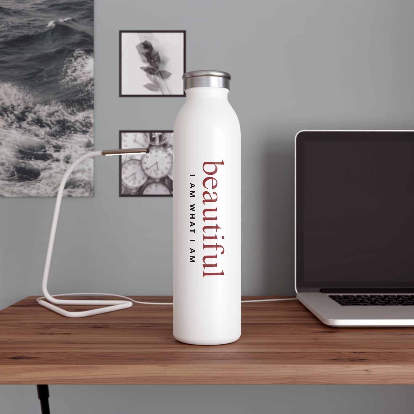 Beautiful Affirmation Slim Water Bottle