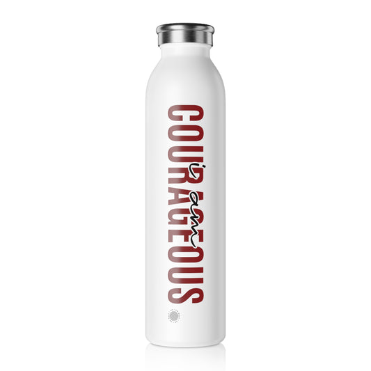 Our I Am Courageous affirmation water bottle is one of our positive affirmations for mental health. Positive thinking keeps our mindset happy and healthy. This personalized water bottle was designed to become your favorite canvas of expression.