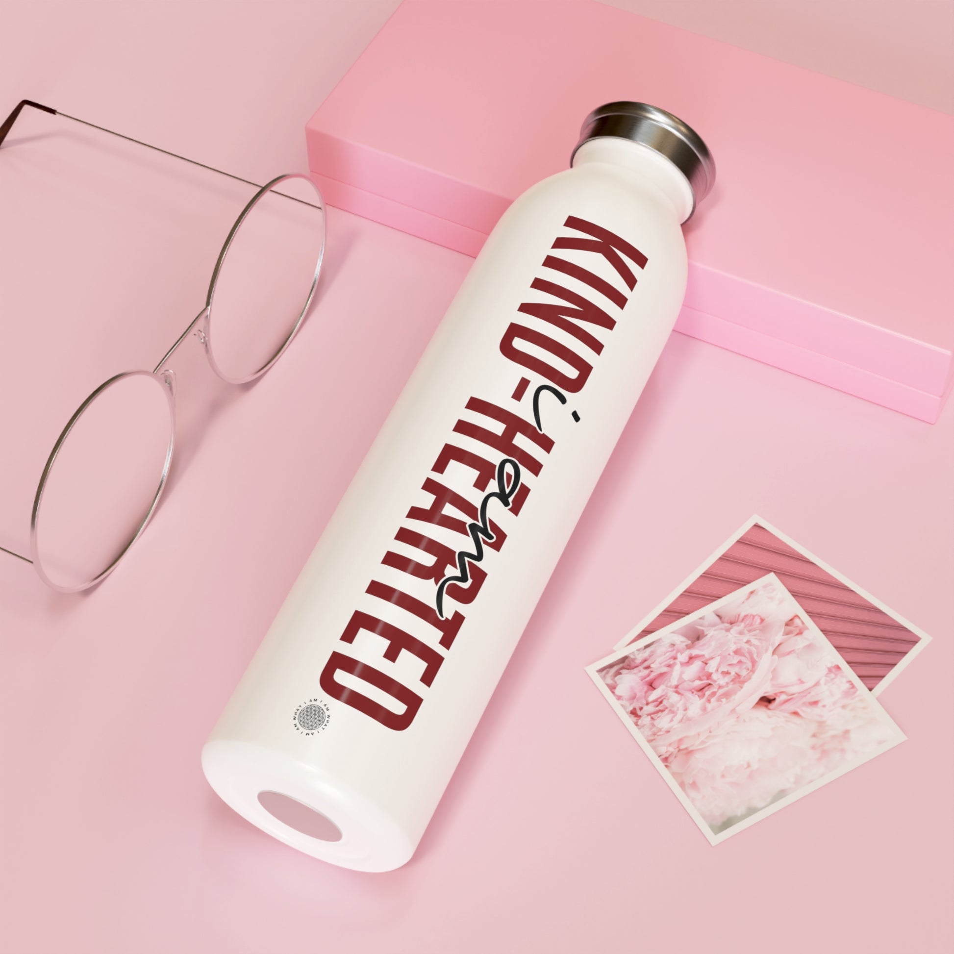 Our I Am Kind-Hearted affirmation water bottle is one of our positive affirmations for mental health. Positive thinking keeps our mindset happy and healthy. This personalized water bottle was designed to become a creator’s favorite canvas of expression.