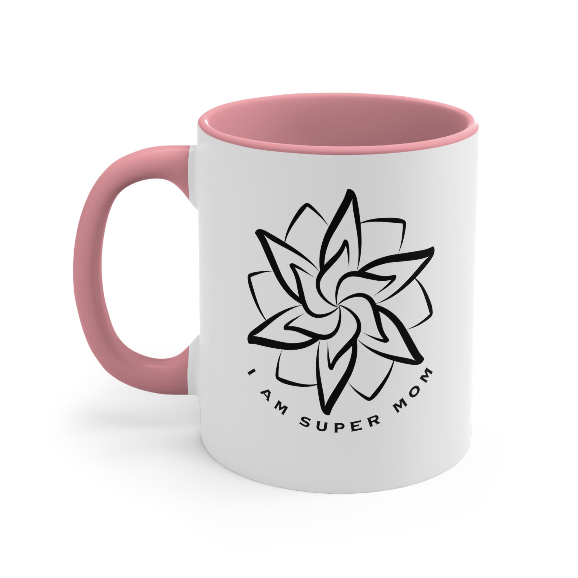 I Am Super Mom mug pink