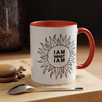 red and white i am what i am 11 oz mug