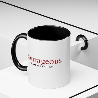 black and white courageous 11 oz mug