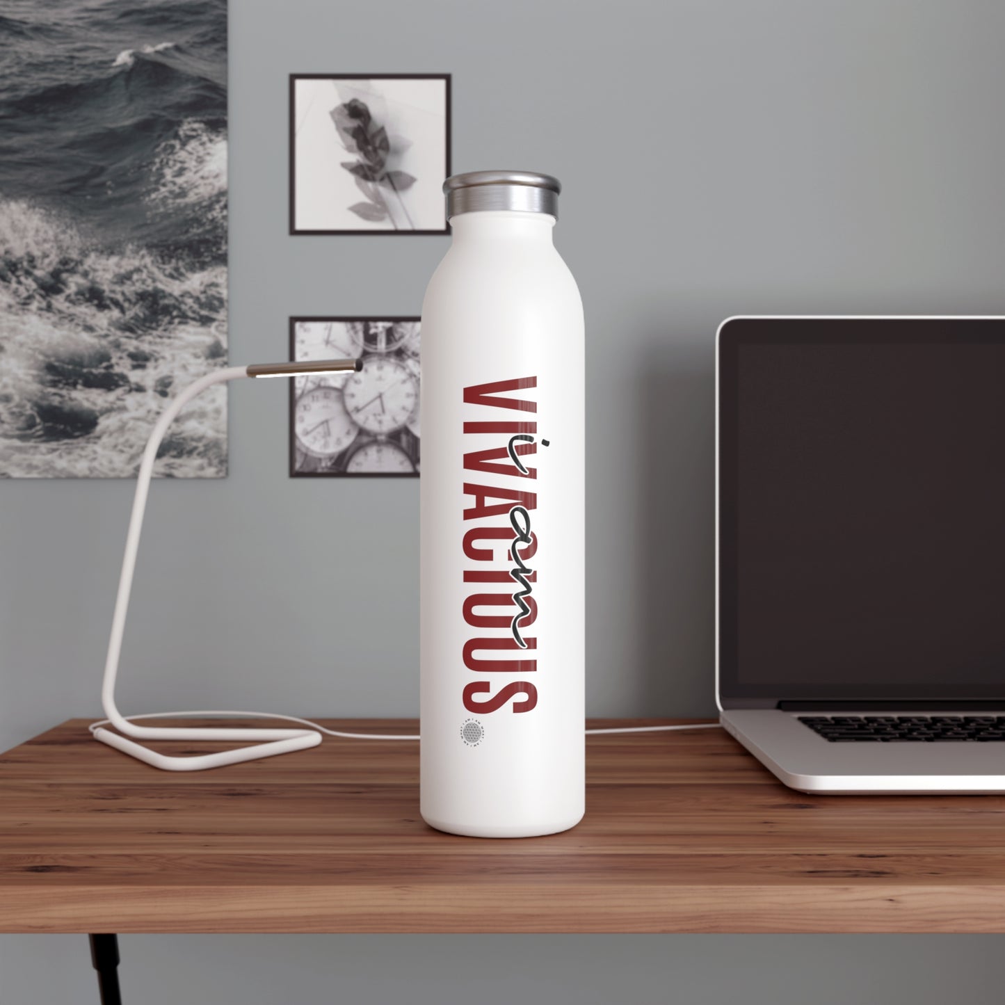 Our I Am Vivacious affirmation water bottle is one of our positive affirmations for mental health. Positive thinking keeps our mindset happy and healthy. This personalized water bottle was designed to become a creator’s favorite canvas of expression.