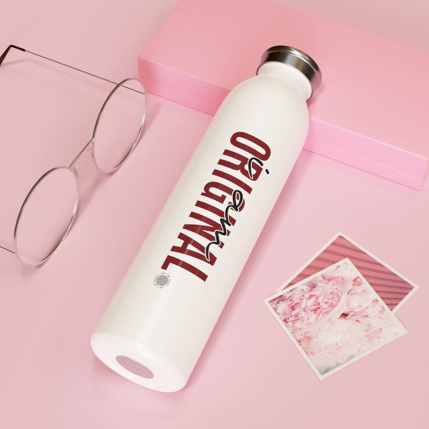 Our I Am Original affirmation water bottle is one of our positive affirmations for mental health. Positive thinking keeps our mindset happy and healthy. This personalized water bottle was designed to become a creator’s favorite canvas of expression.