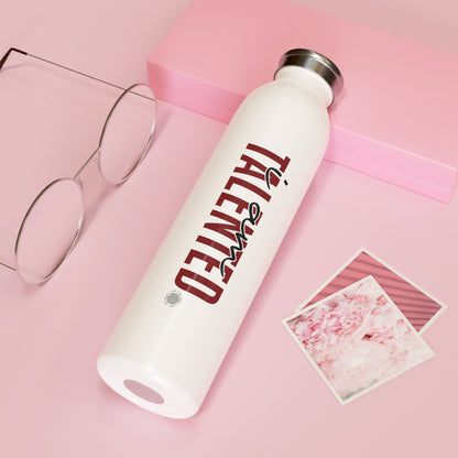 Our I Am Talented affirmation water bottle is one of our positive affirmations for mental health. Positive thinking keeps our mindset happy and healthy. This personalized water bottle was designed to become a creator’s favorite canvas of expression.