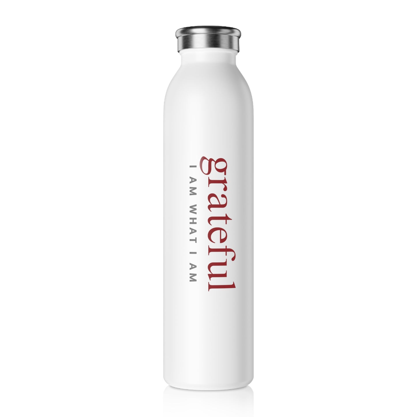 Grateful Affirmation Slim Water Bottle