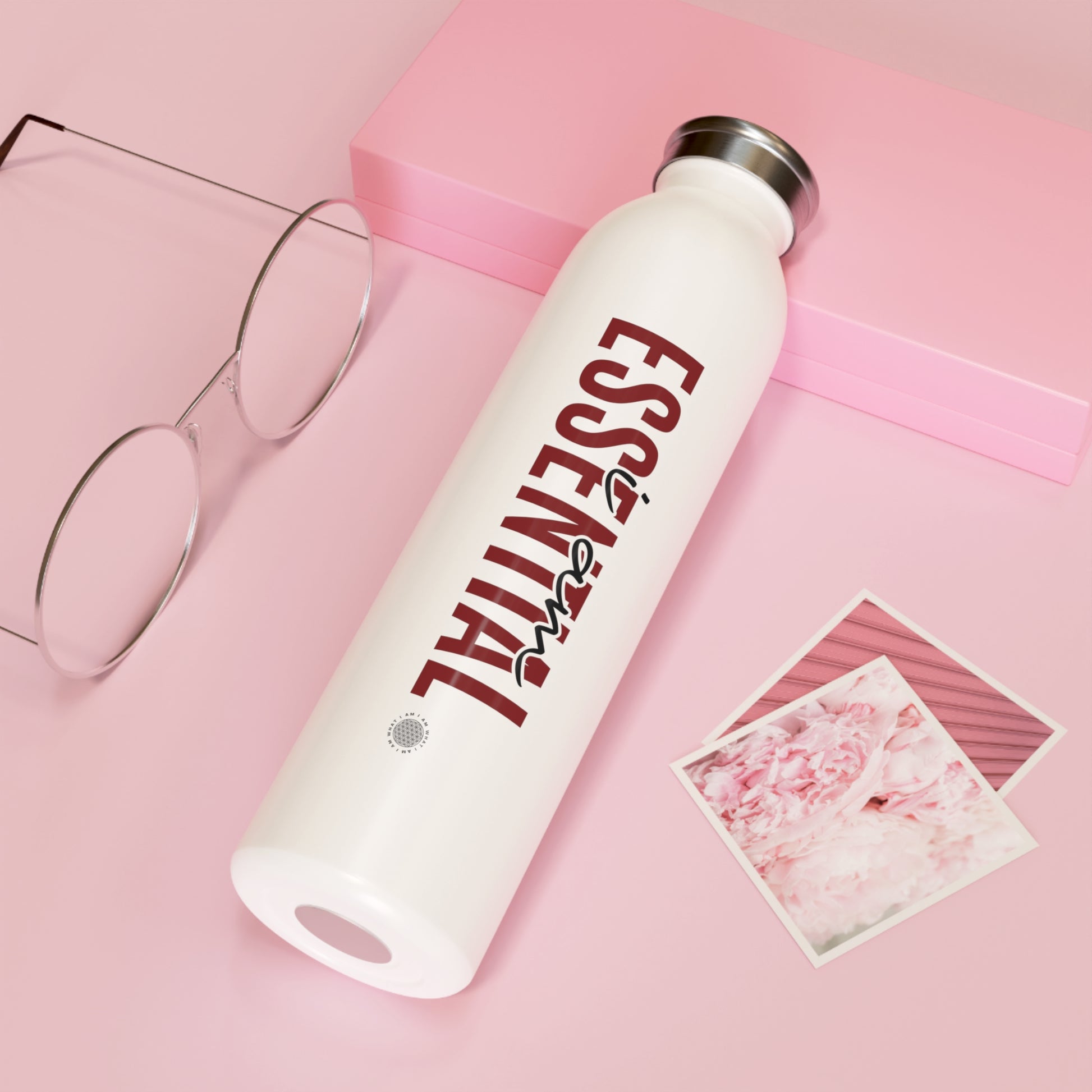Our I Am Essential affirmation water bottle is one of our positive affirmations for mental health. Positive thinking keeps our mindset happy and healthy. This personalized water bottle was designed to become a creator’s favorite canvas of expression.