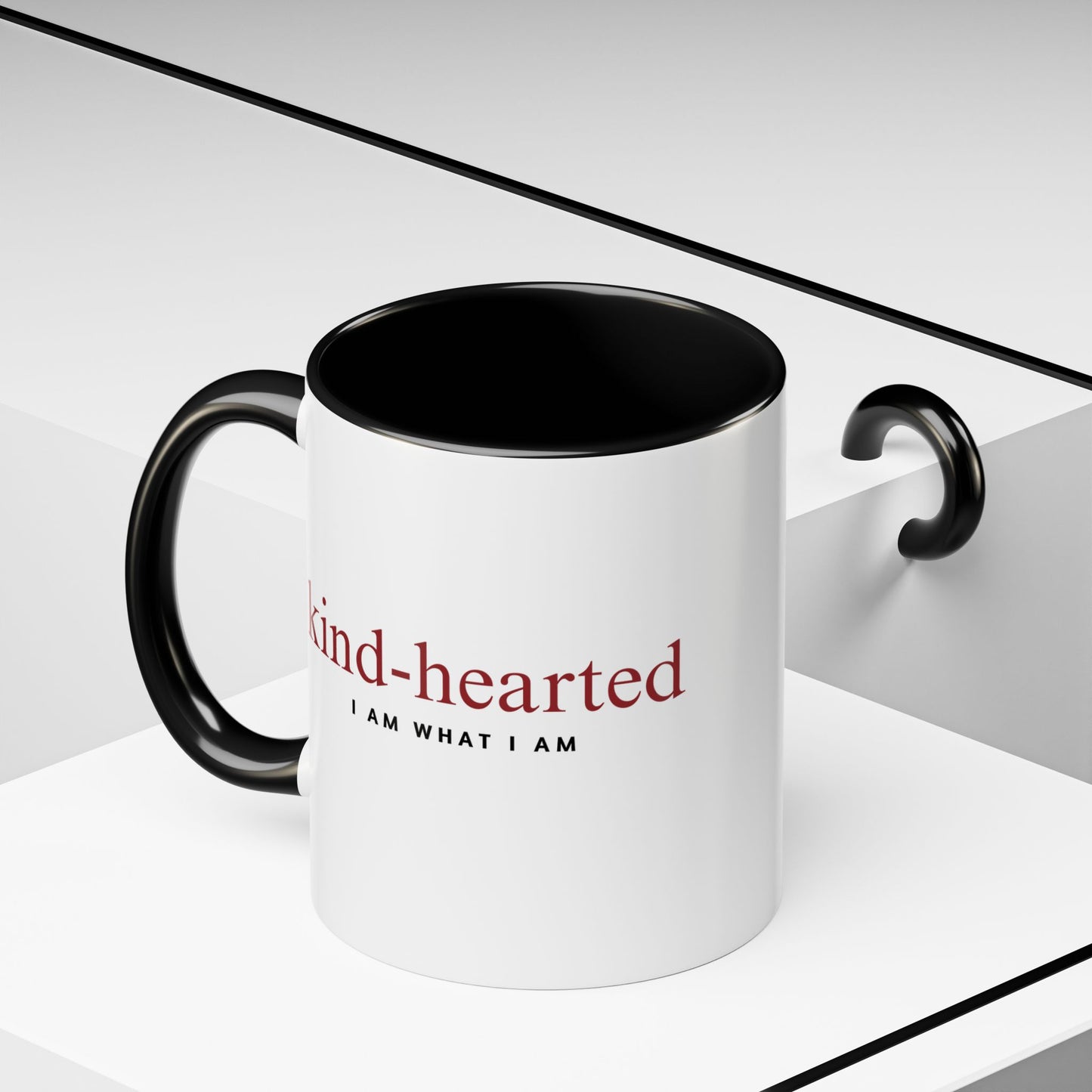 black and white kind-hearted 11 oz mug