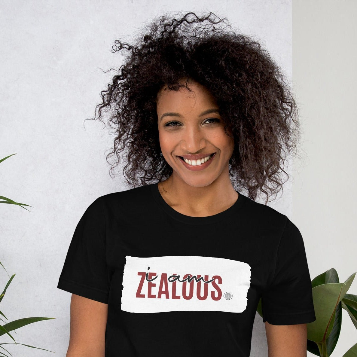I Am Zealous Adult Unisex T-Shirt black