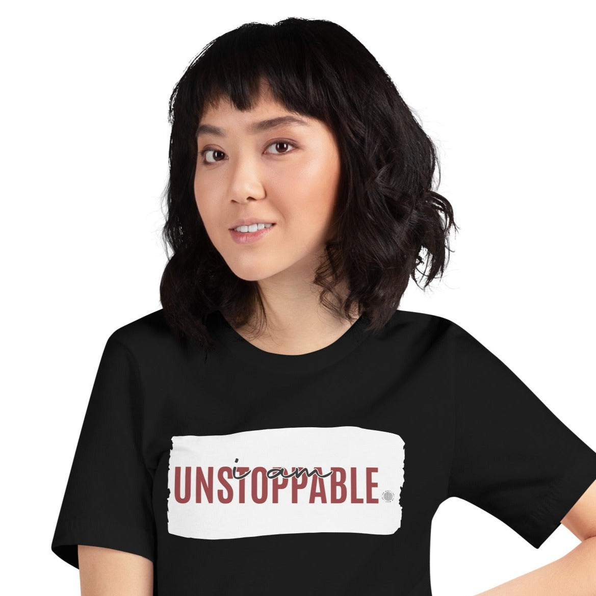 I Am Unstoppable Adult Unisex T-Shirt black