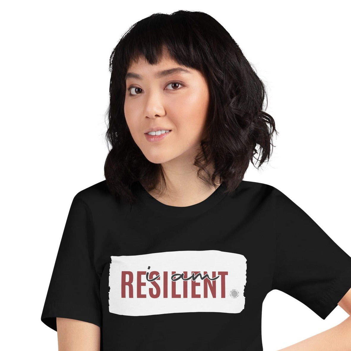 I Am Resilient Adult Unisex T-Shirt black