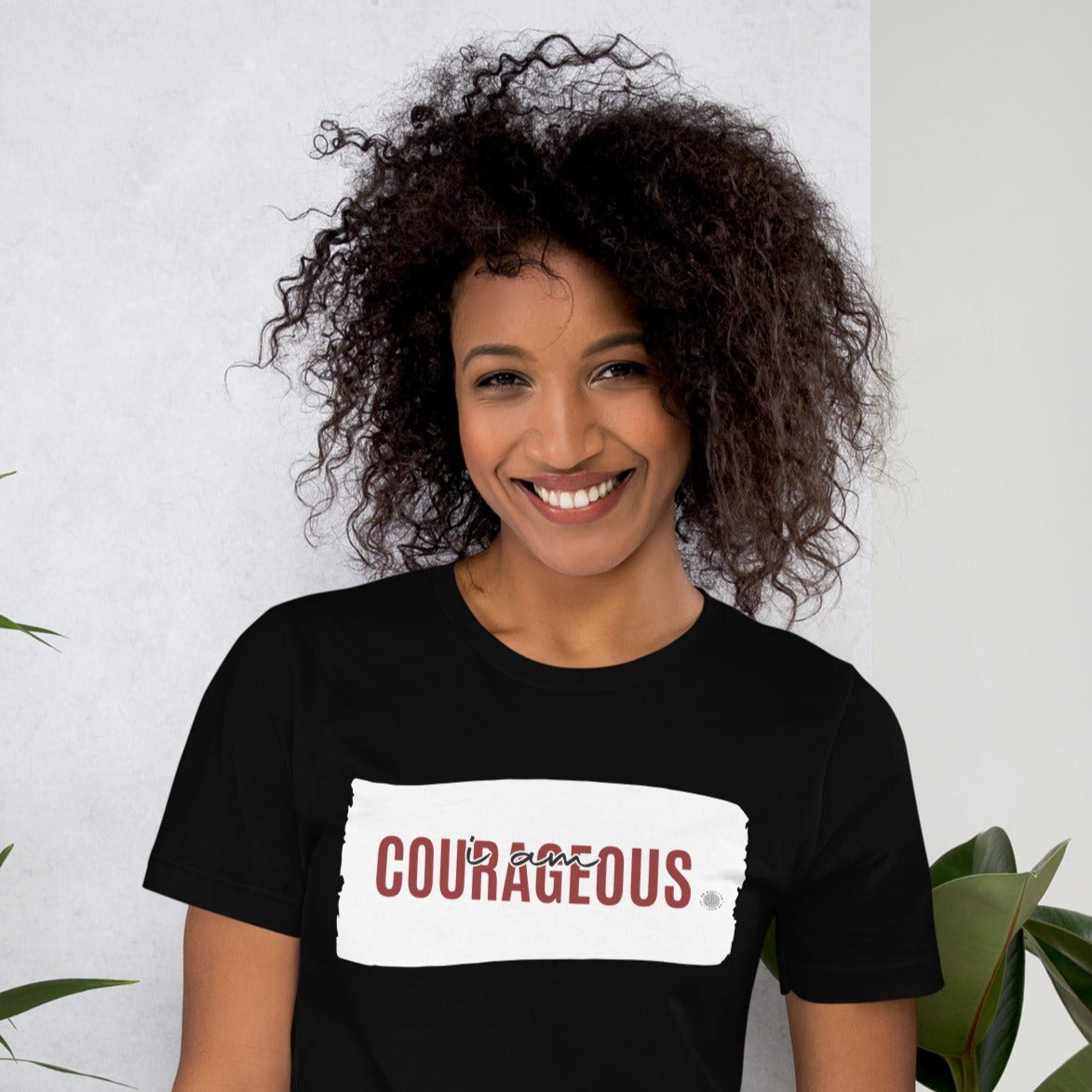 I Am Courageous Adult Unisex T-Shirt black