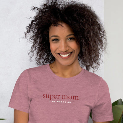 super mom unisex t-shirt mauve