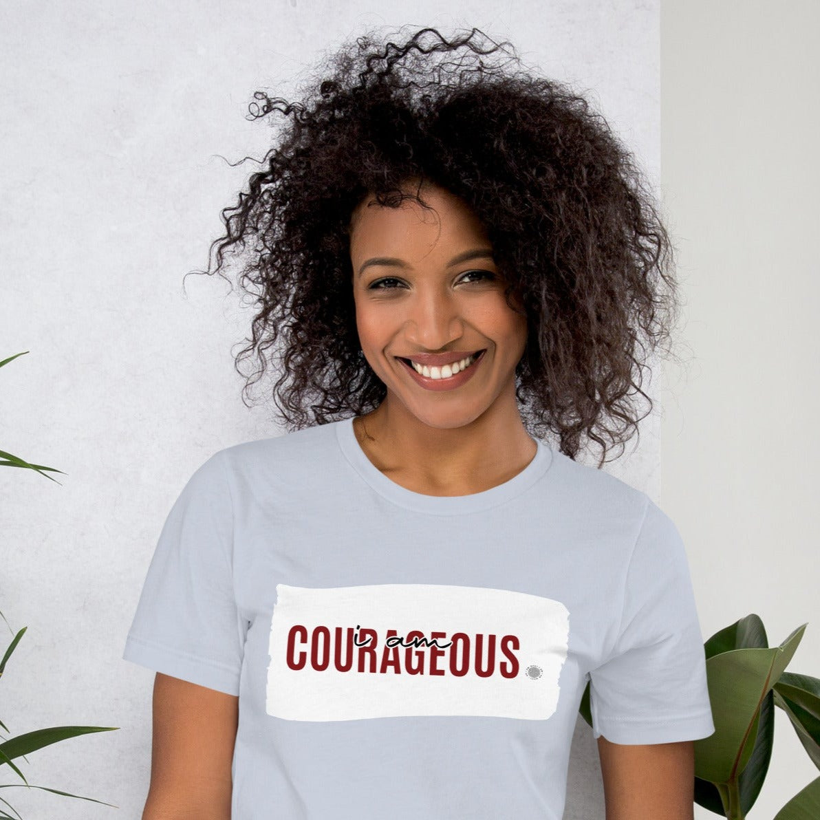 I Am Courageous Adult Unisex T-Shirt blue