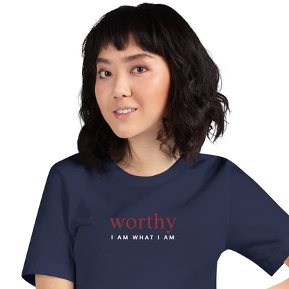 worthy unisex-staple-t-shirt-navy