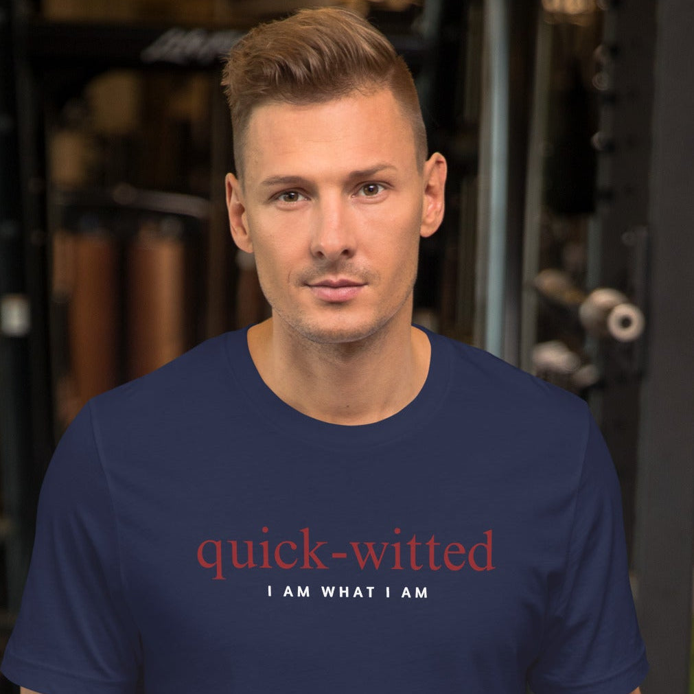 quick-witted unisex-staple-t-shirt-navy