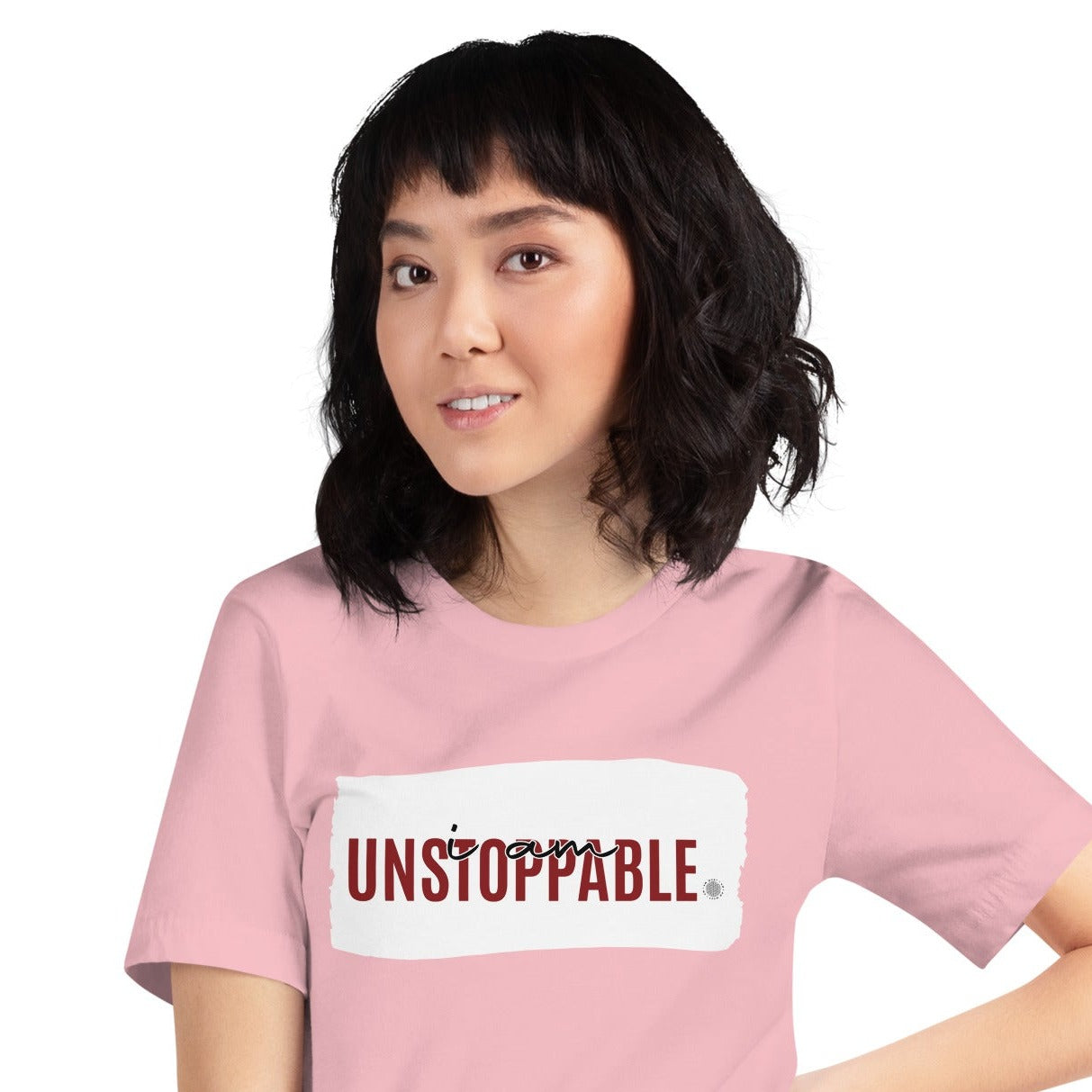 I Am Unstoppable Adult Unisex T-Shirt pink