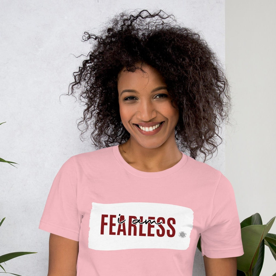 I Am Fearless Adult Unisex T-Shirt pink